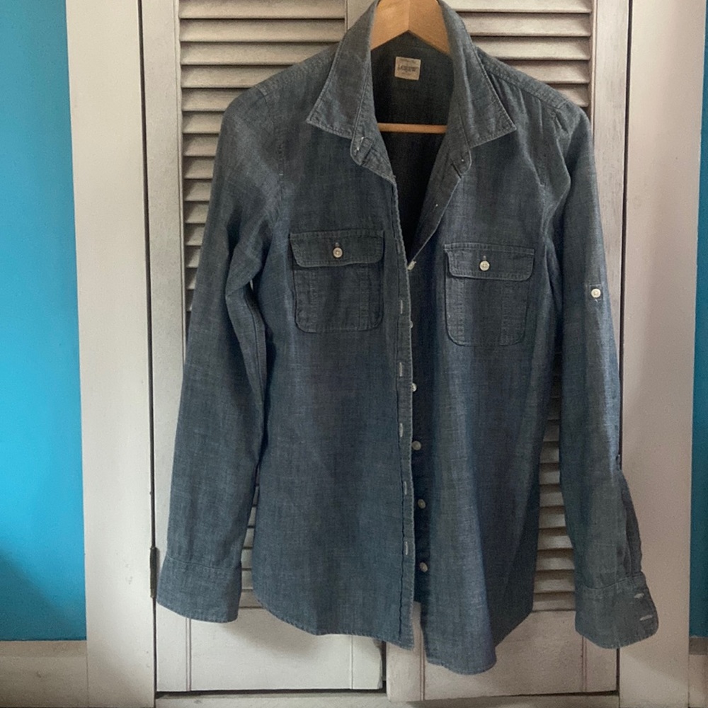 JCrew Chambray Button Down Shirt Size 10